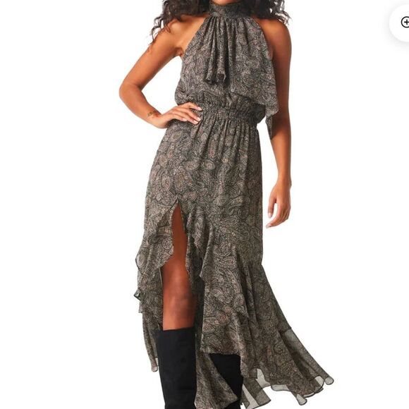 MISA ANEVA DRESS IN PAISLEY SHIMMER - Picture 1 of 6